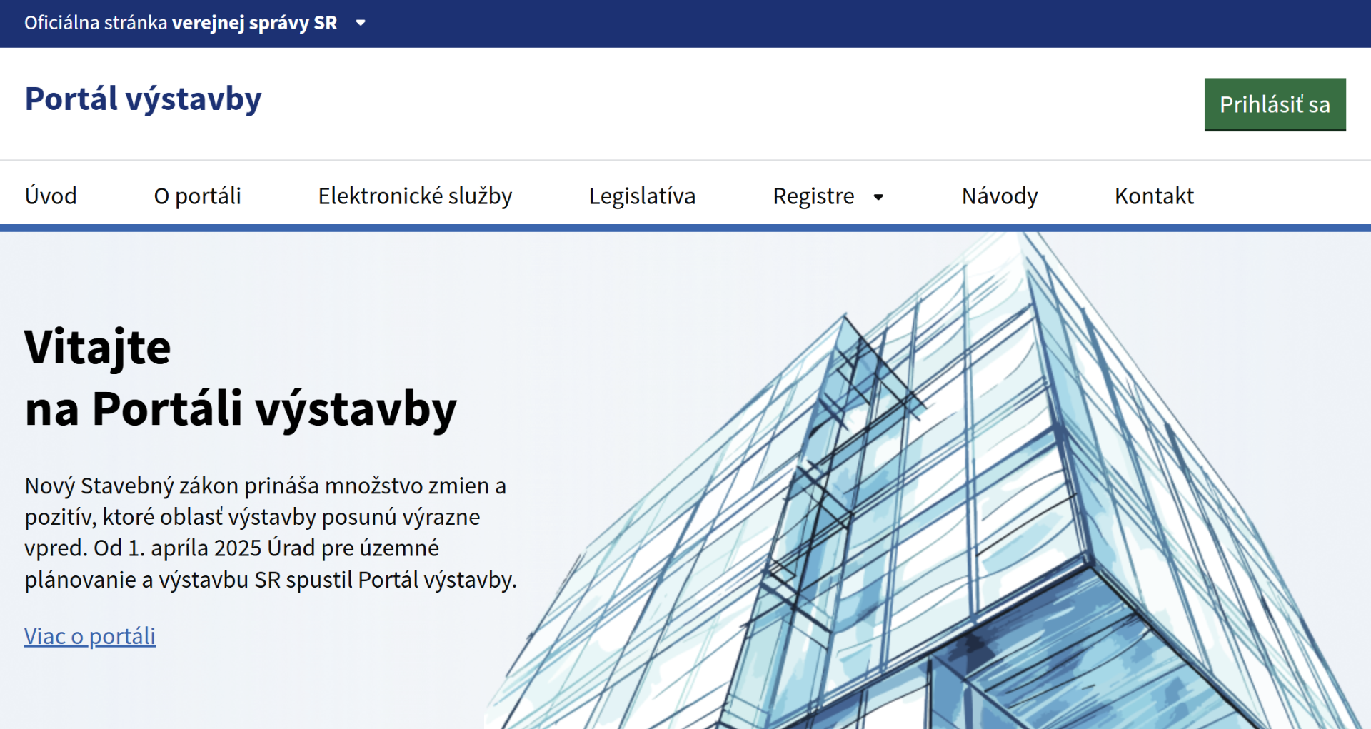 Portál výstavby Slovenskej Republiky - ilustračný obrázok